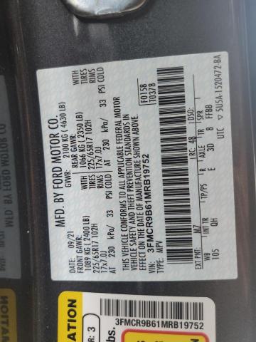 2021 FORD BRONCO 3FMCR9B61MRB19752