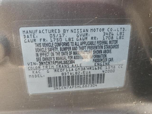 2017 NISSAN VERSA S 3N1CN7AP5HL882304  65865064