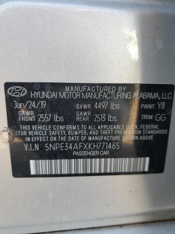 2019 HYUNDAI SONATA LIM 5NPE34AFXKH771465  66302314