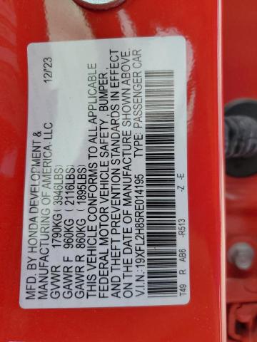 2024 HONDA CIVIC SPOR - 19XFL2H85RE014195