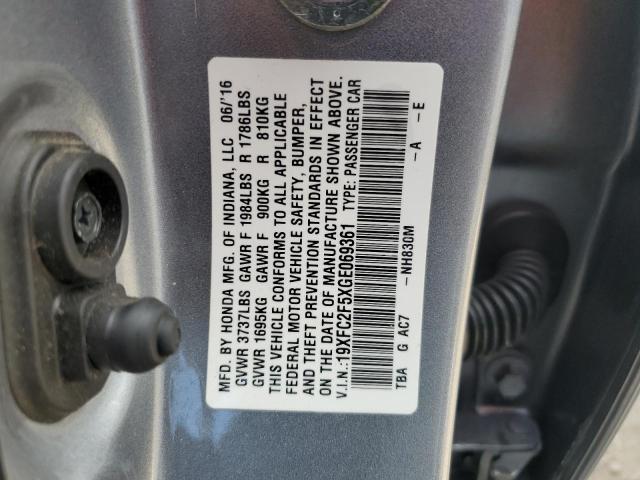 2016 HONDA CIVIC LX - 19XFC2F5XGE069361