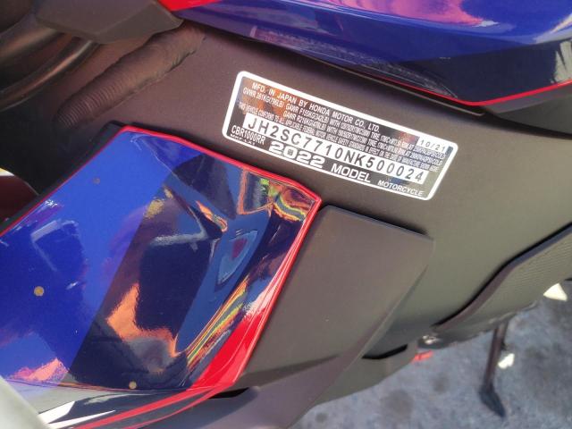 2022 HONDA CBR1000 RR JH2SC7710NK500024