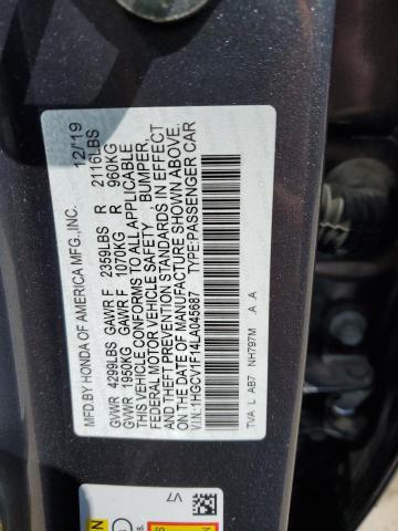 2020 HONDA ACCORD LX - 1HGCV1F14LA045687