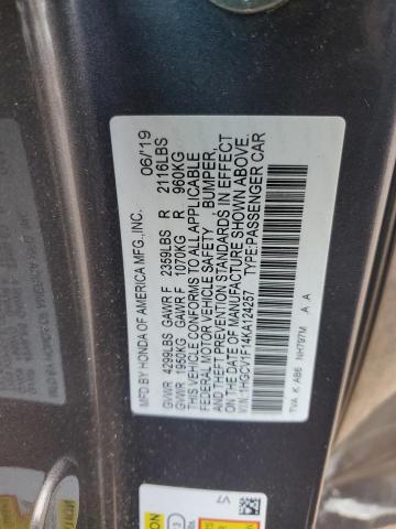 2019 HONDA ACCORD LX 1HGCV1F14KA124257  68136964