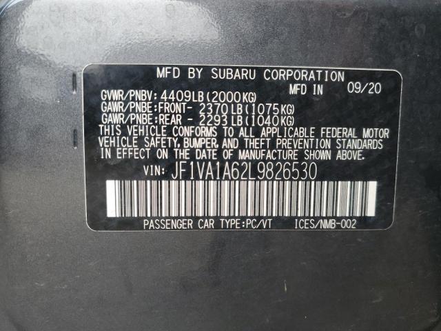 2020 SUBARU WRX - JF1VA1A62L9826530
