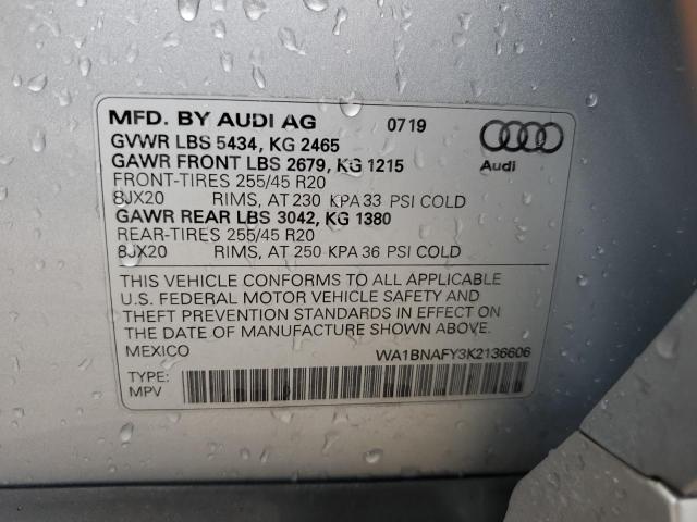 2019 AUDI Q5 PREMIUM - WA1BNAFY3K2136606