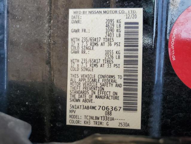 2021 NISSAN ROGUE S - 5N1AT3AB4MC706367