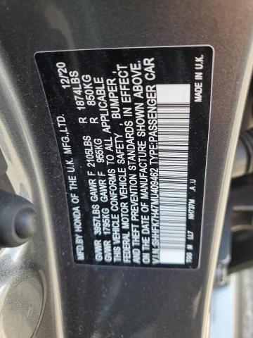 2021 HONDA CIVIC SPOR - SHHFK7H47MU409462