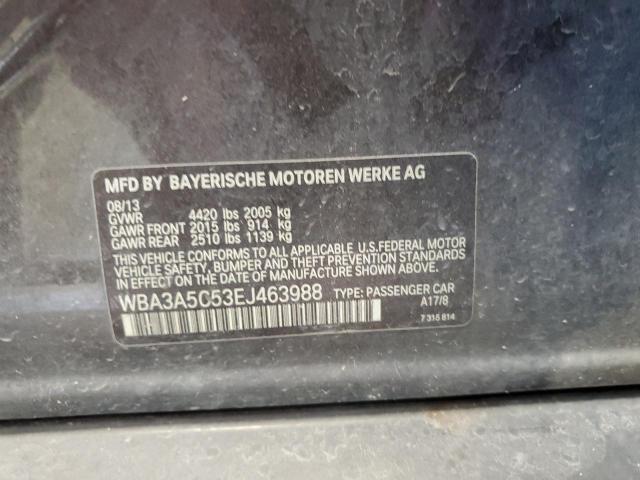 VIN WBA3A5C53EJ463988 2014 BMW 3 Series, 328 I no.12