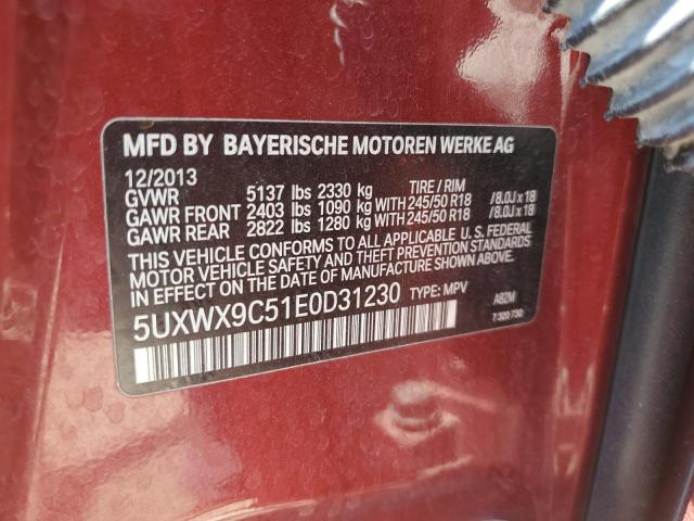 VIN 5UXWX9C51E0D31230 2014 BMW X3, Xdrive28I no.13