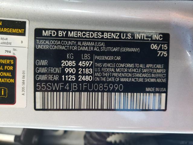 VIN 55SWF4JB1FU085990 2015 Mercedes-Benz C-Class, 300 no.12