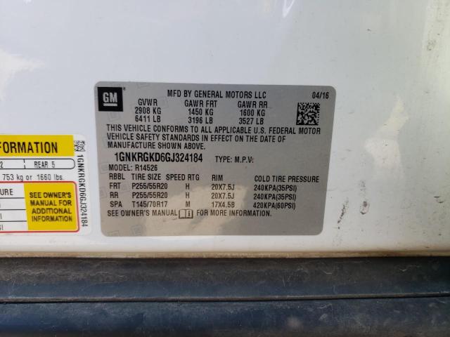 2016 CHEVROLET TRAVERSE L - 1GNKRGKD6GJ324184