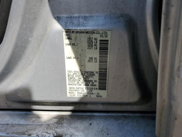 2016 NISSAN ALTIMA 2.5 - 1N4AL3AP1GC155034