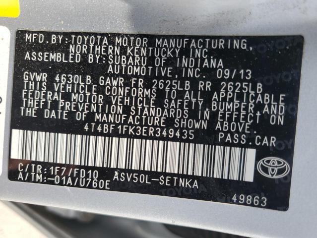 VIN 4T4BF1FK3ER349435 2014 Toyota Camry, L no.13