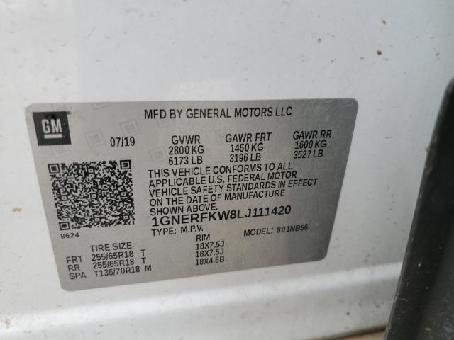 2020 CHEVROLET TRAVERSE L - 1GNERFKW8LJ111420