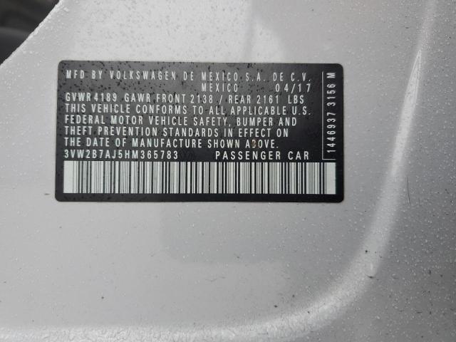2017 VOLKSWAGEN JETTA S - 3VW2B7AJ5HM365783