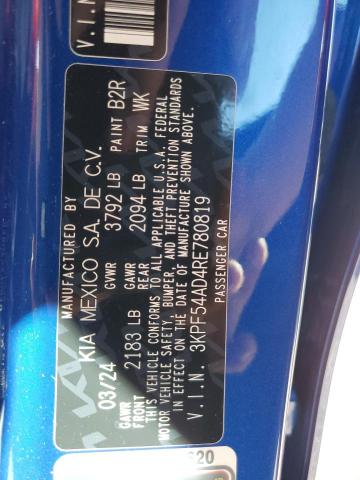 2024 KIA FORTE GT L - 3KPF54AD4RE780819