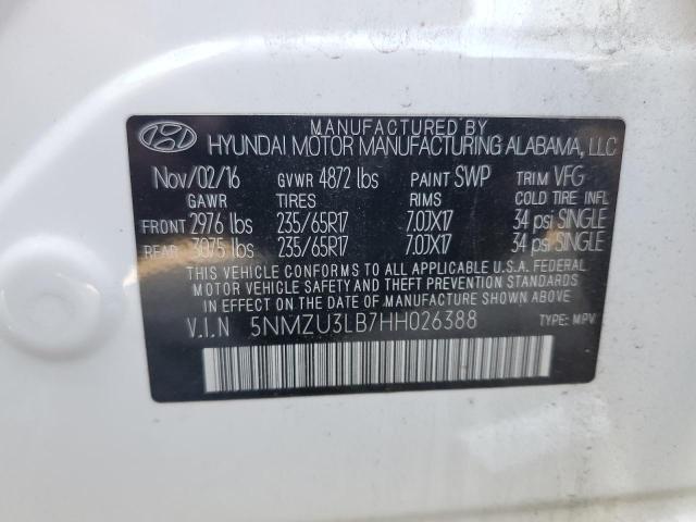 2017 HYUNDAI SANTA FE S - 5NMZU3LB7HH026388