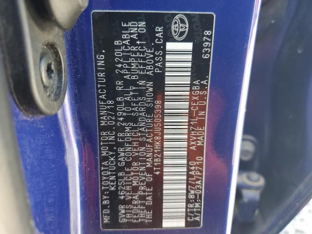 VIN 4T1B21HK8JU505398 2018 Toyota Camry, Hybrid no.12