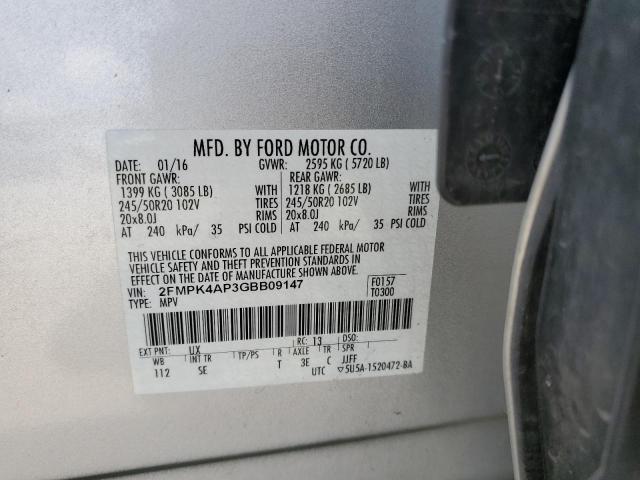 2016 FORD EDGE SPORT - 2FMPK4AP3GBB09147