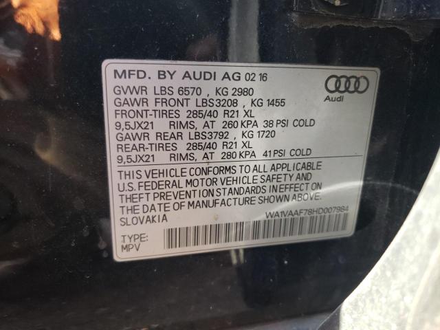 VIN WA1VAAF78HD007984 2017 Audi Q7, Prestige no.13