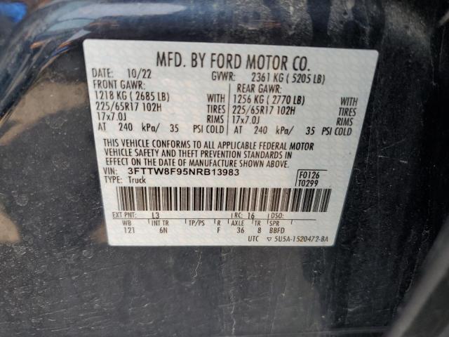 2022 FORD MAVERICK X 3FTTW8F95NRB13983  67265704