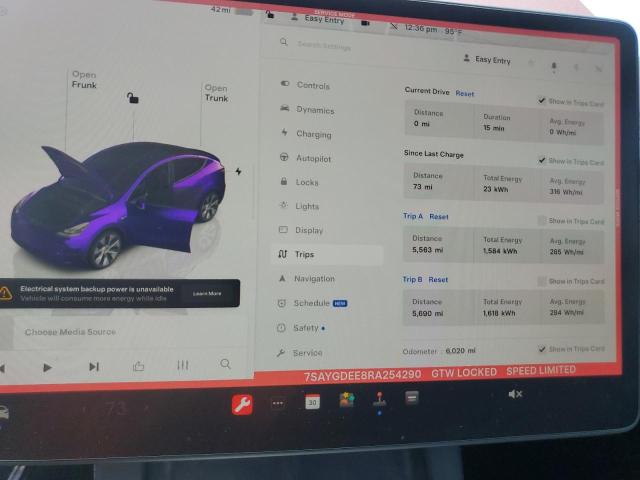 2024 TESLA MODEL Y - 7SAYGDEE8RA254290