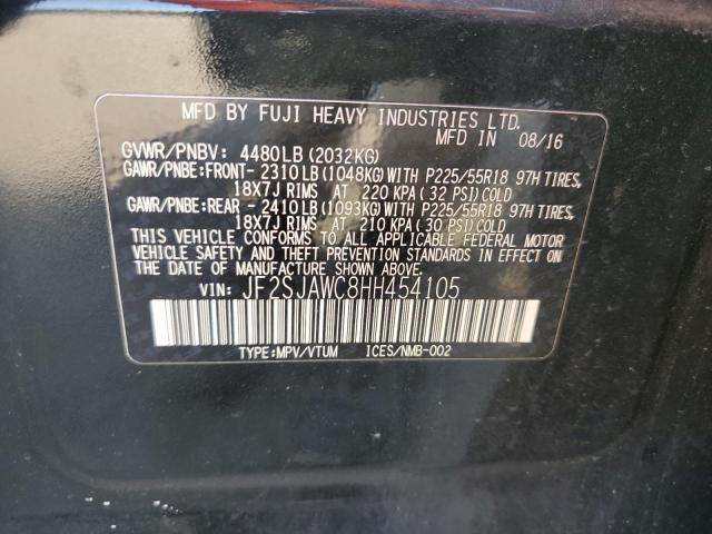 2017 SUBARU FORESTER 2 - JF2SJAWC8HH454105