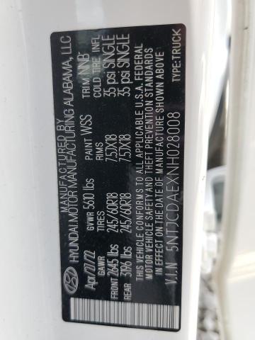 2022 HYUNDAI SANTA CRUZ - 5NTJCDAEXNH028008