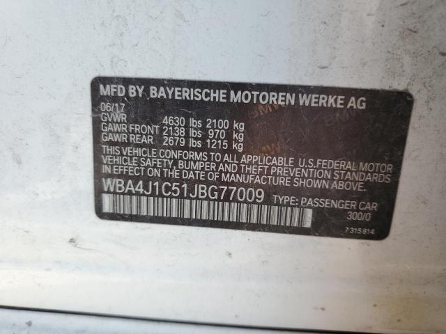 2018 BMW 430I GRAN - WBA4J1C51JBG77009