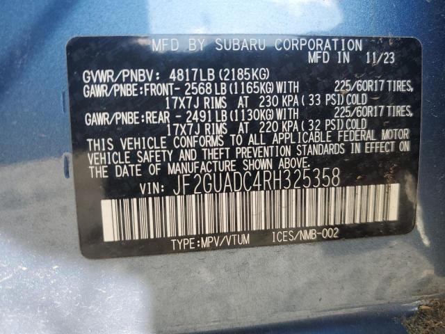 2024 SUBARU CROSSTREK - JF2GUADC4RH325358