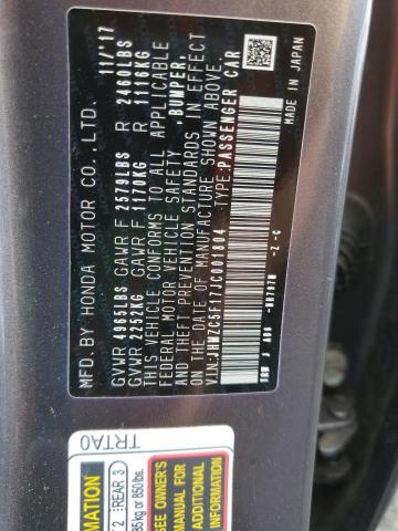 2018 HONDA CLARITY - JHMZC5F17JC001804