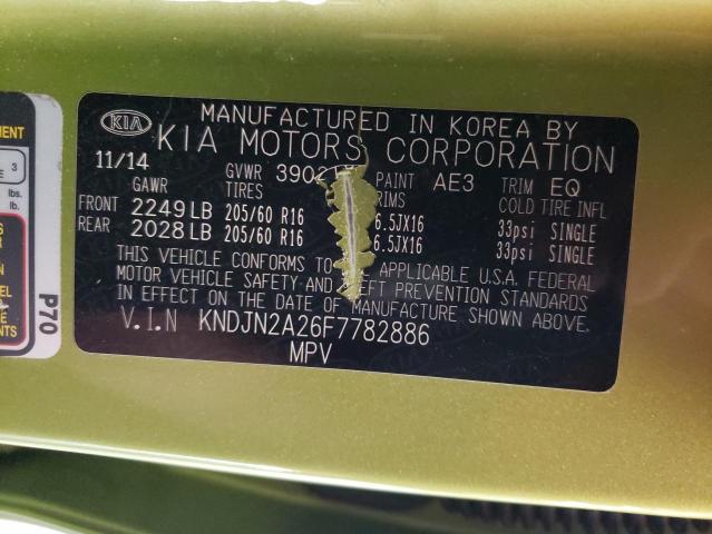 2015 KIA SOUL - KNDJN2A26F7782886