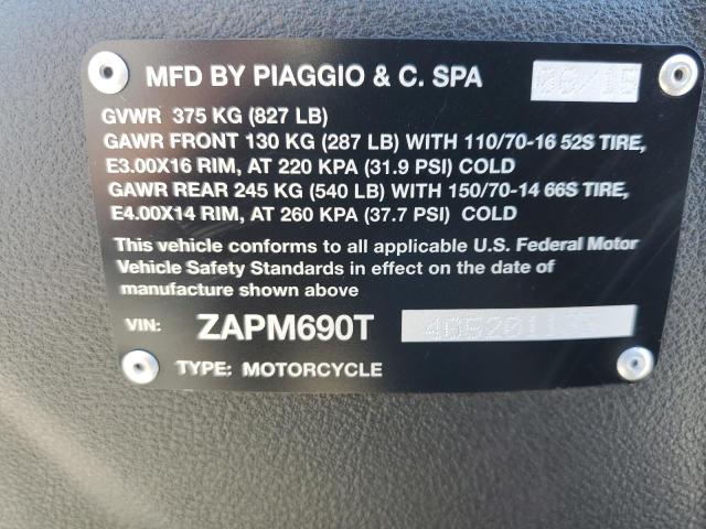 2016 PIAGGIO BV 350 ZAPM690T4G5201135