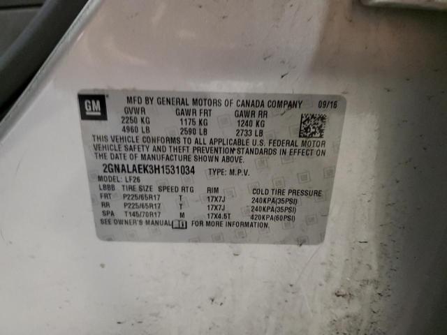 2017 CHEVROLET EQUINOX L - 2GNALAEK3H1531034