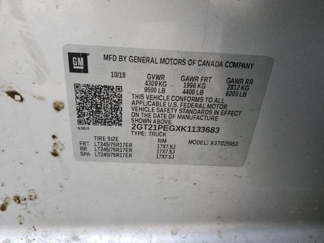 2019 GMC SIERRA C25 2GT21PEGXK1133683