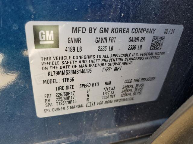 2021 CHEVROLET TRAILBLAZE - KL79MMS28MB146395