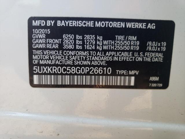 2016 BMW X5 XDRIVE3 - 5UXKR0C58G0P26610