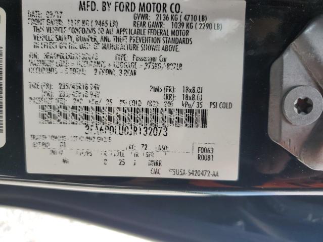 VIN 3FA6P0LU0JR132073 2018 Ford Fusion, Se Hybrid no.12