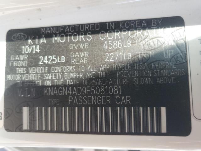 2015 KIA OPTIMA HYB - KNAGN4AD9F5081081