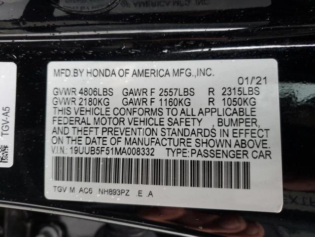 2021 ACURA TLX TECH A 19UUB5F51MA008332