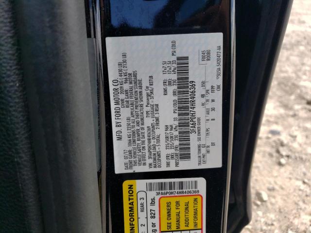 VIN 3FA6P0H74HR406369 2017 Ford Fusion, SE no.12