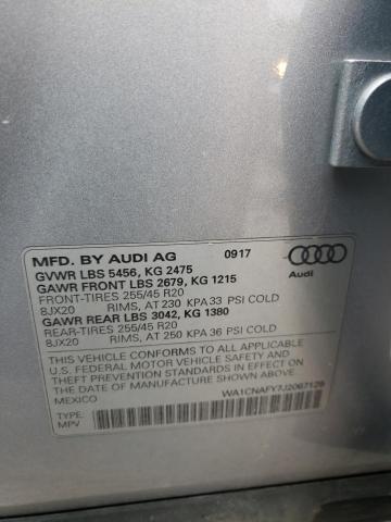 2018 AUDI Q5 PRESTIG WA1CNAFY7J2067129