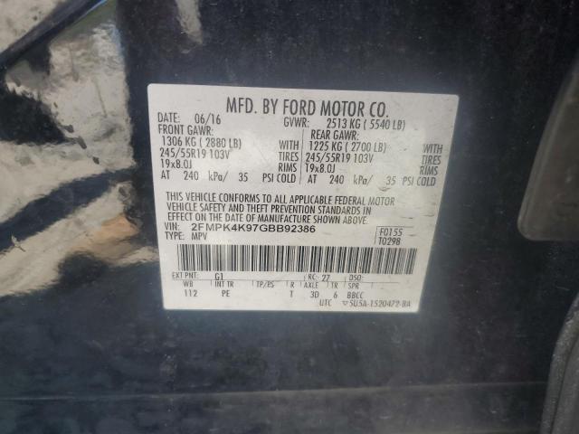 2016 FORD EDGE TITAN - 2FMPK4K97GBB92386