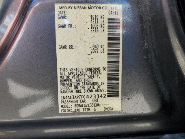 2015 NISSAN ALITMA 1N4AL3AP7FC423342