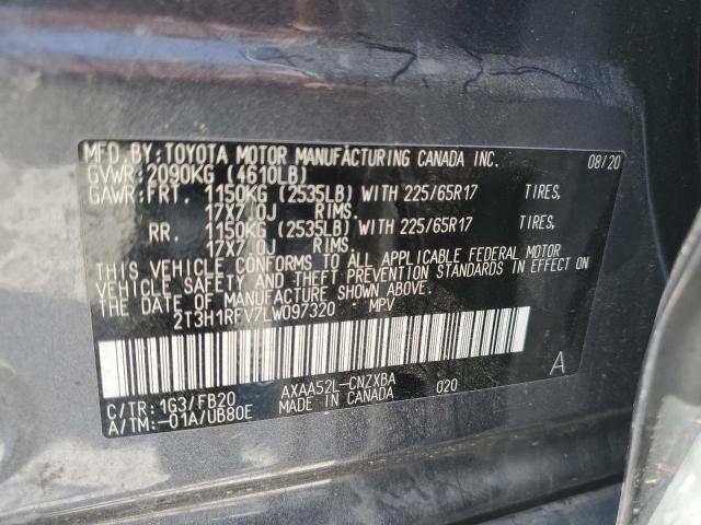 VIN 2T3H1RFV7LW097320 2020 Toyota RAV4, LE no.14