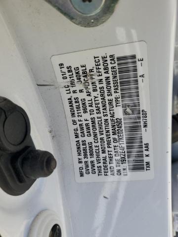 2019 HONDA INSIGHT LX 19XZE4F17KE024502