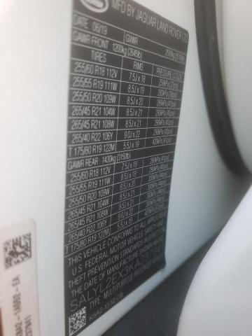 2019 LAND ROVER RANGE ROVE - SALYL2EX3KA237941