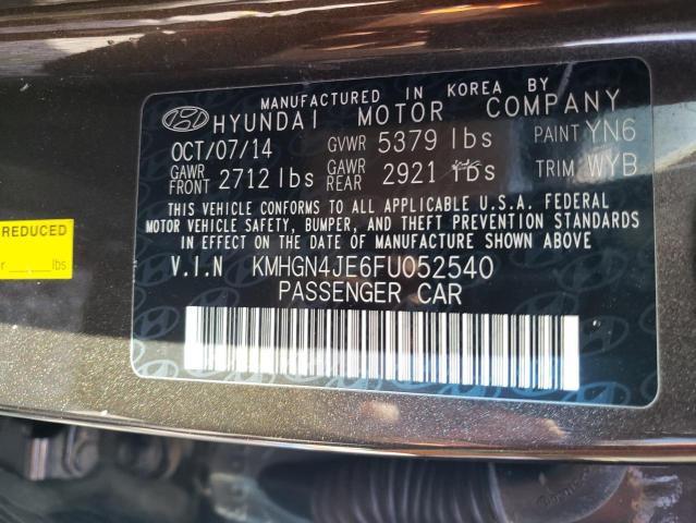 2015 HYUNDAI GENESIS 3. - KMHGN4JE6FU052540