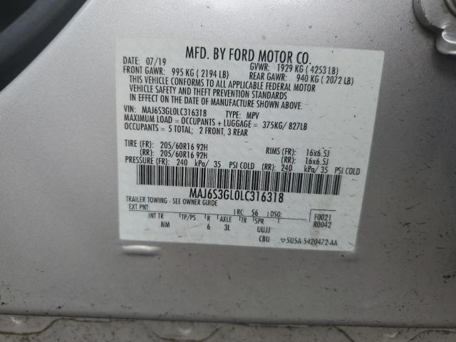 2020 FORD ECOSPORT S - MAJ6S3GL0LC316318